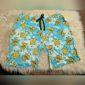 NWT Men's Size Large Tie Dye SpongeBob Square Pants Sleep Shorts